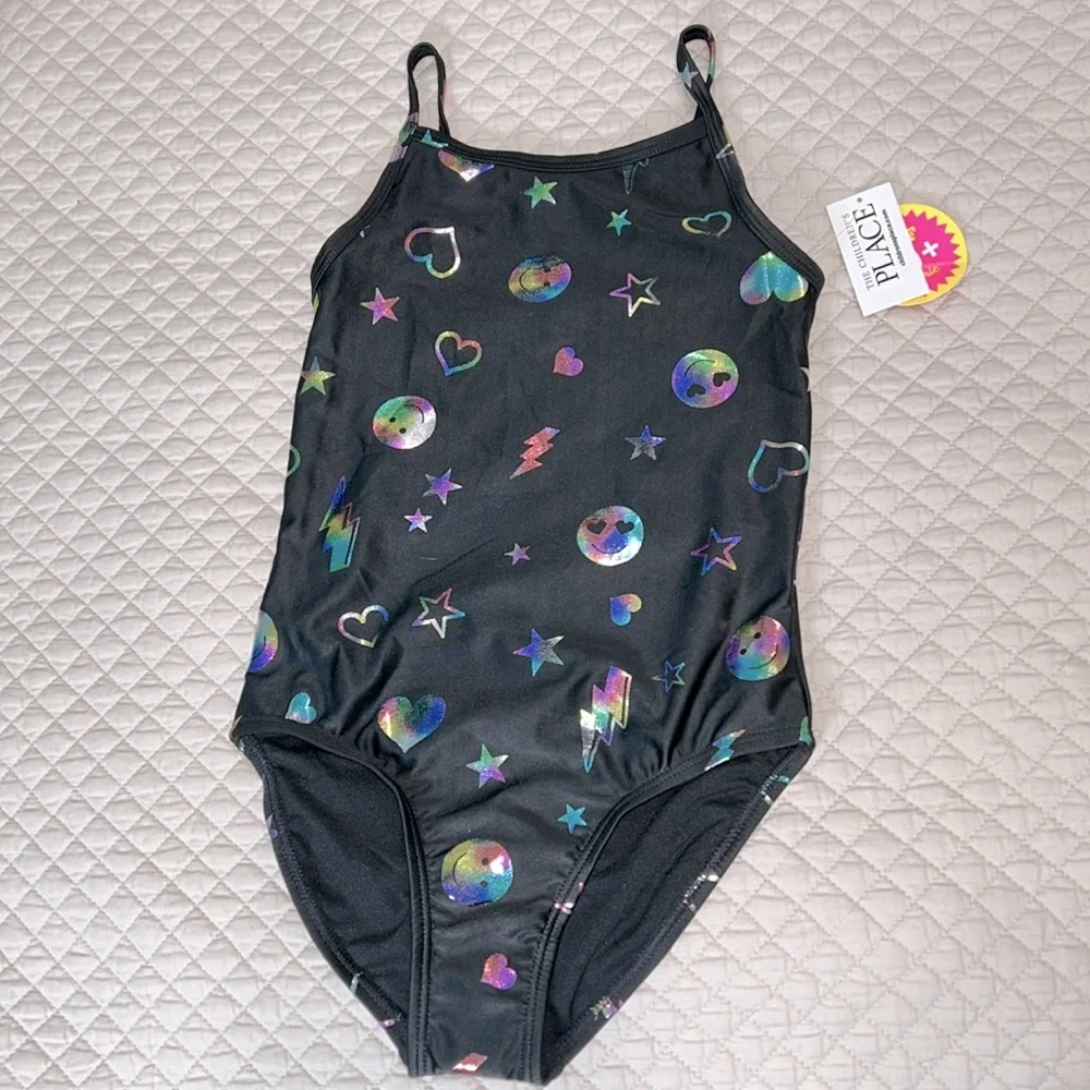 The Children’s Place foil Emoji swimsuit - Small (5-6) - New - Picture 2 of 7